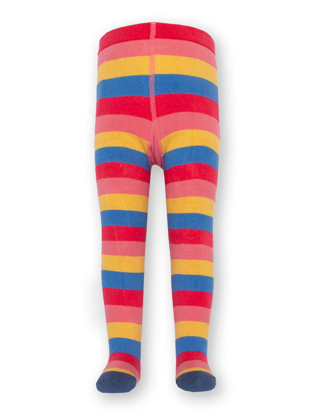 Stripy tights rose pink