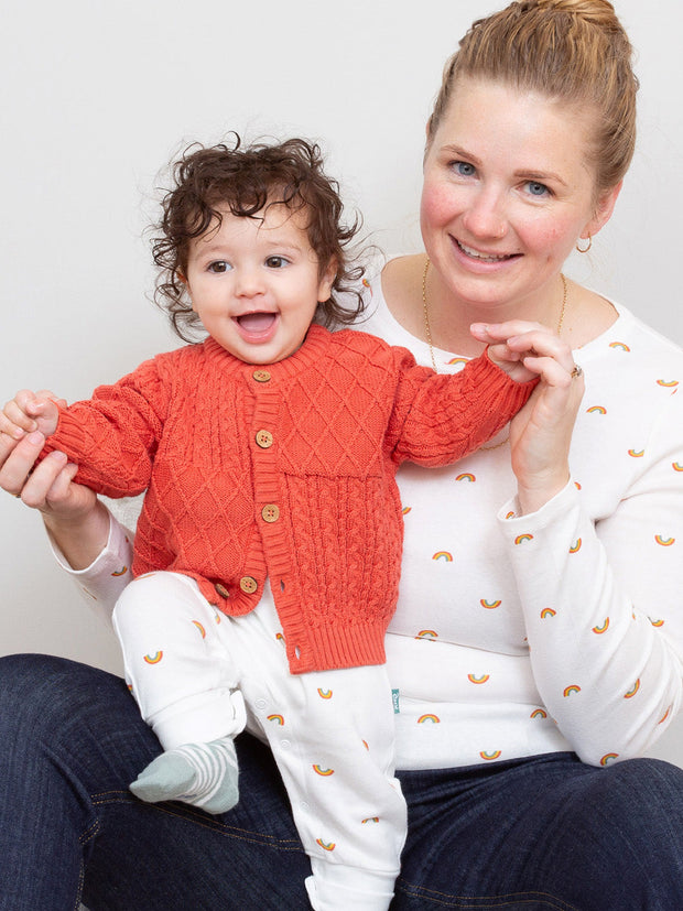 My first cardi burnt orange