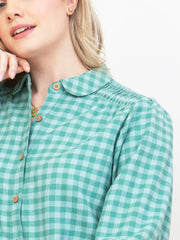Marshwood flannel check blouse