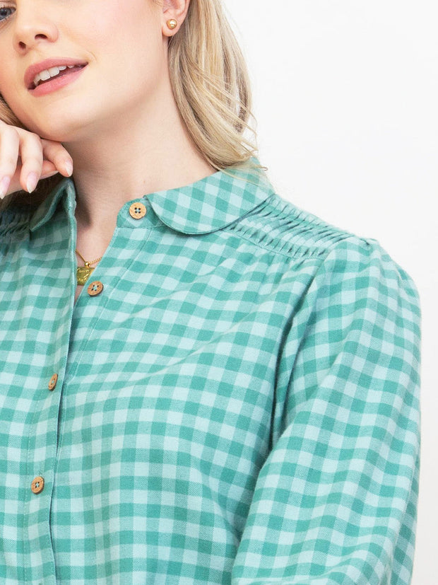 Marshwood flannel check blouse