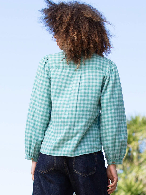 Marshwood flannel check blouse