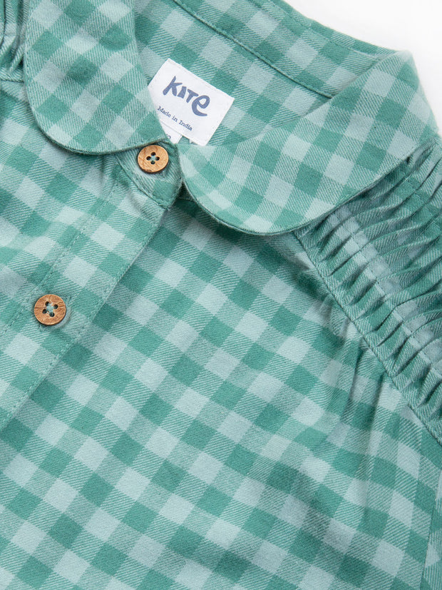 Marshwood flannel check blouse