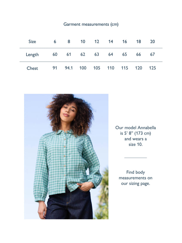 Marshwood flannel check blouse