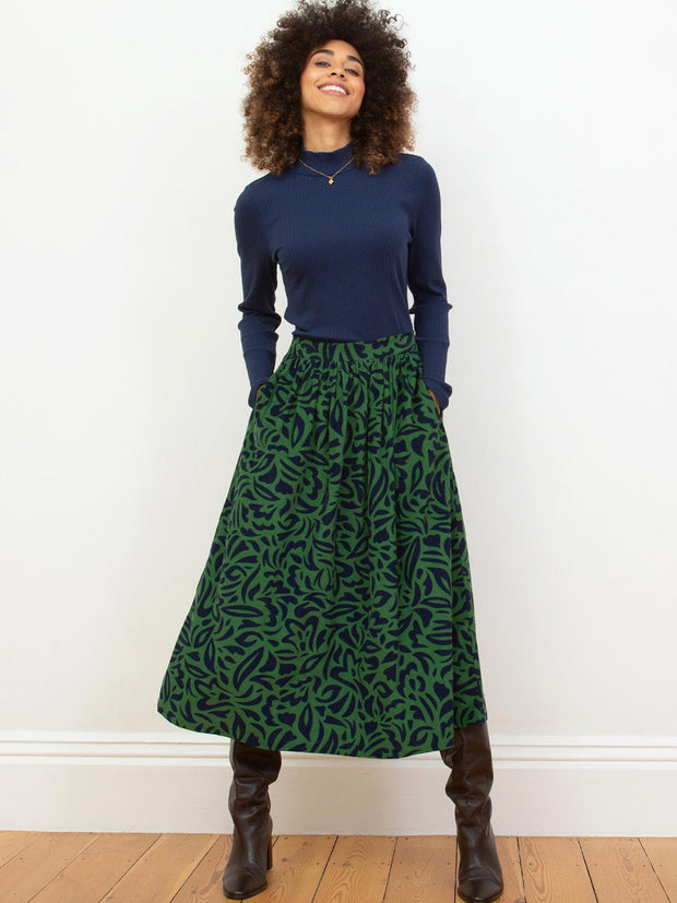 Bagber turtle neck jersey top midnight