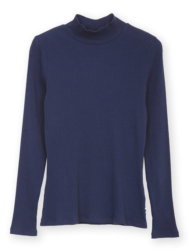 Bagber turtle neck jersey top midnight