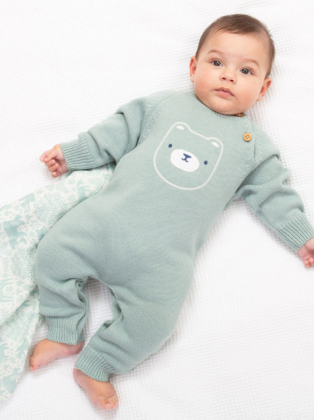 Baby bear knit romper