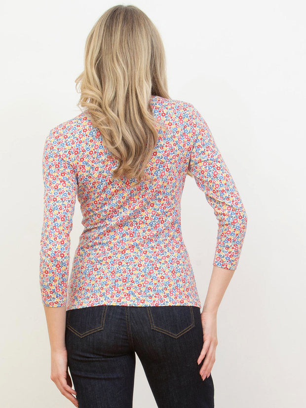 Cheselbourne 3/4 sleeve jersey top