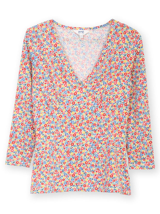 Cheselbourne 3/4 sleeve jersey top