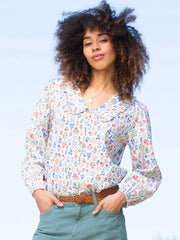 Crendell dolly collar twill blouse