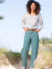 Crendell dolly collar twill blouse
