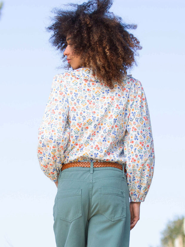 Crendell dolly collar twill blouse