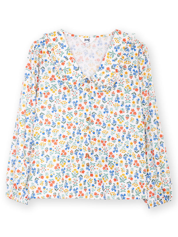 Crendell dolly collar twill blouse