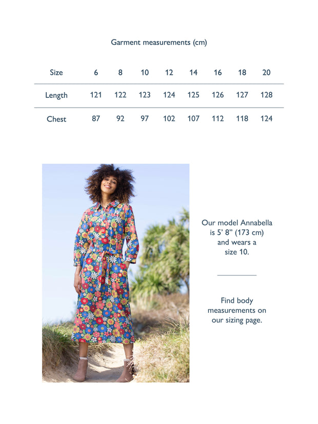 Morcombelake 3/4 sleeve poplin dress