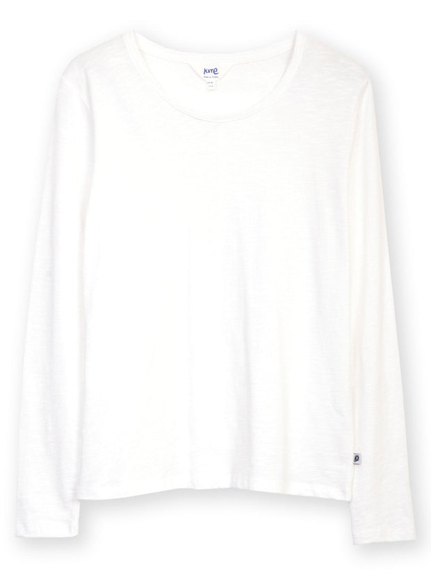 Sandford slub jersey top ecru