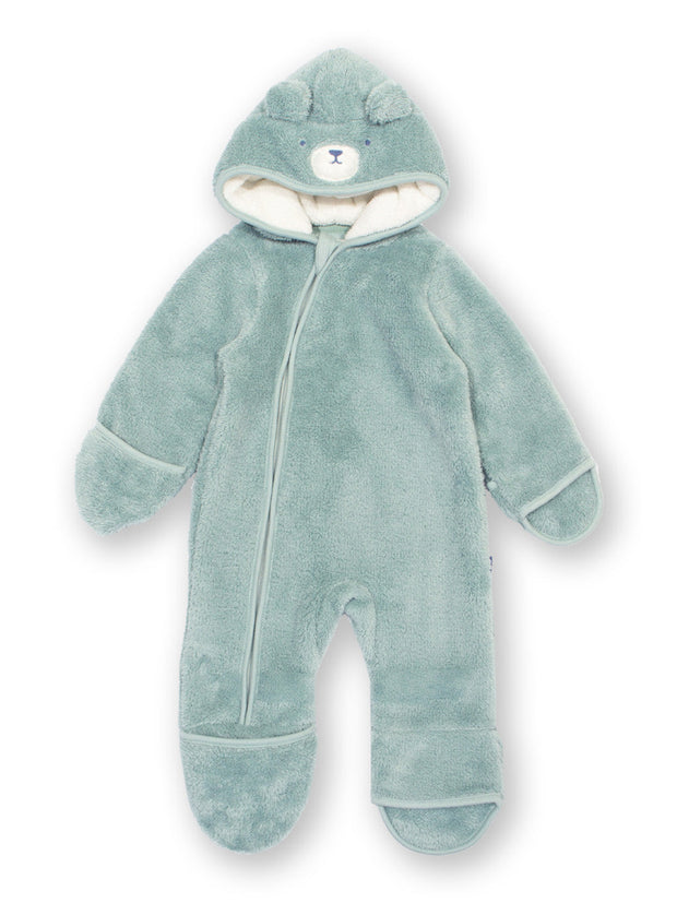 Baby bear fleece pramsuit
