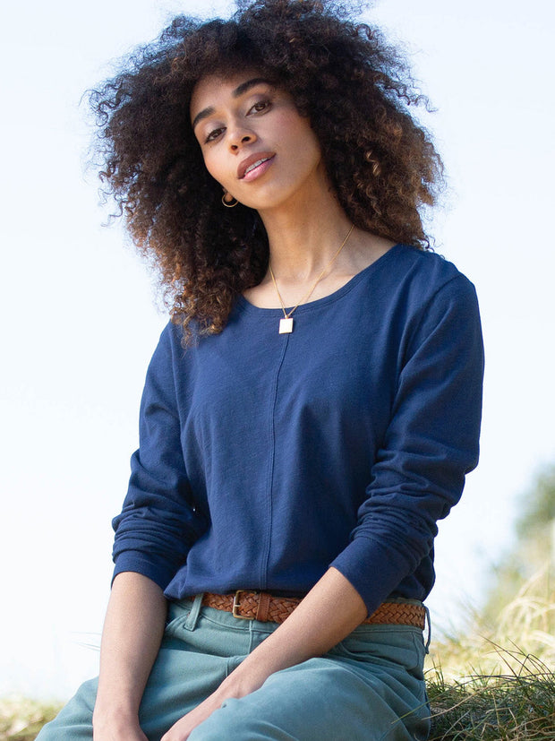 Sandford slub jersey top midnight