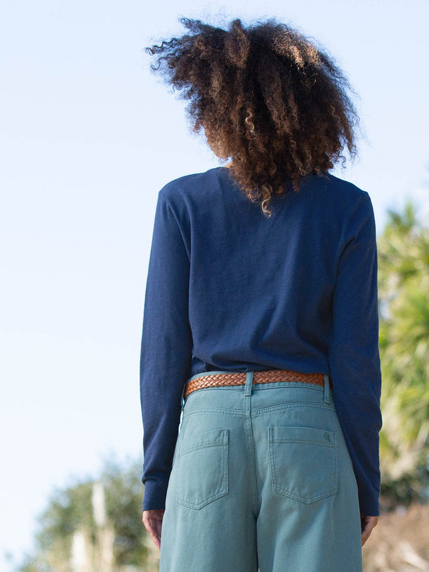 Sandford slub jersey top midnight