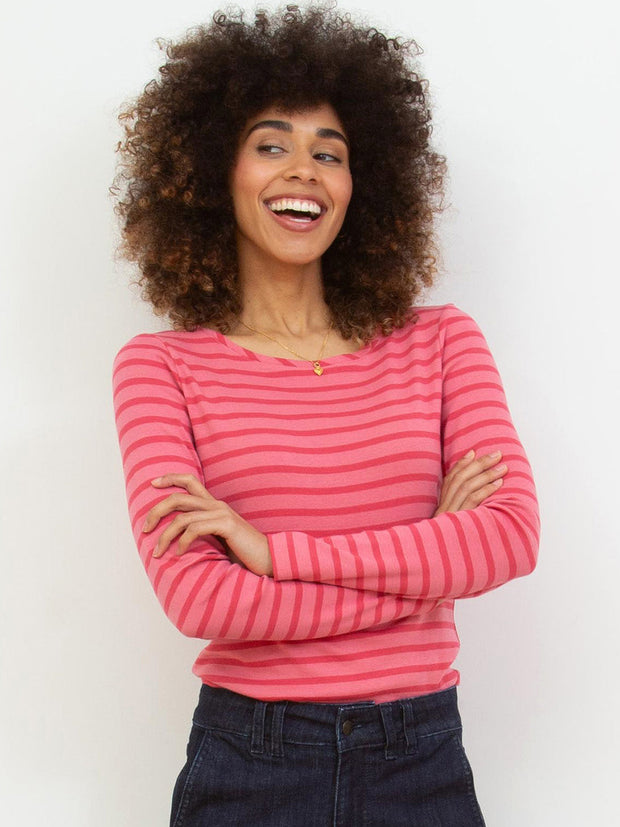 Portesham jersey top rosey stripe