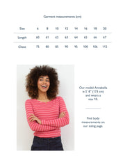 Portesham jersey top rosey stripe