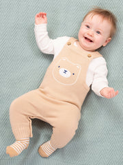 Baby bear knit dungarees