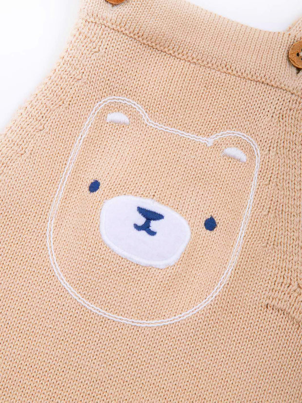 Baby bear knit dungarees