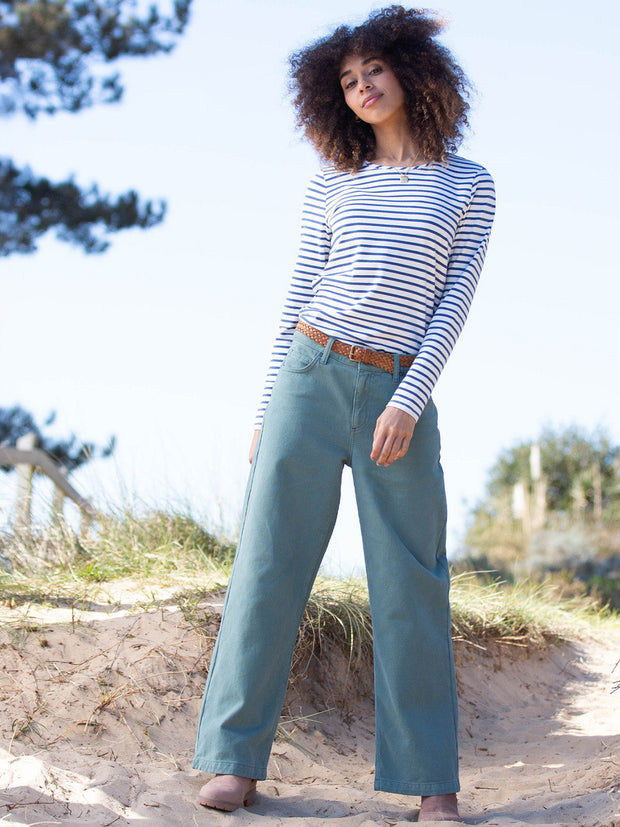 Tarrant jersey top navy stripe