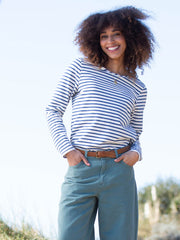 Tarrant jersey top navy stripe