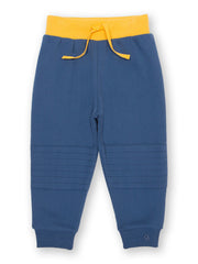 Stitch patch joggers navy