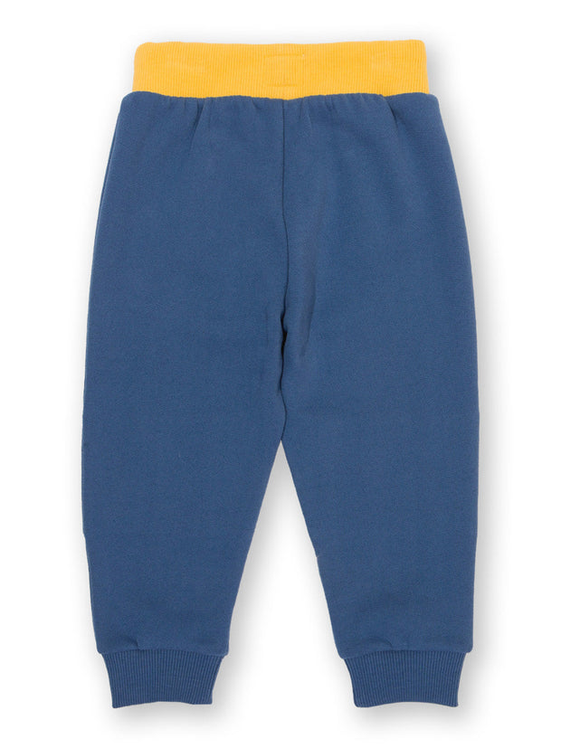 Stitch patch joggers navy