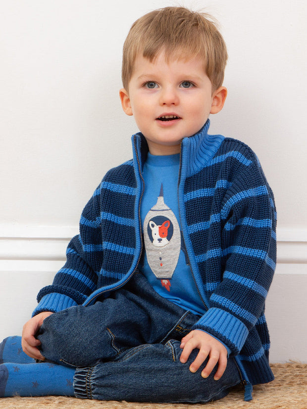 Chunky knit zippy