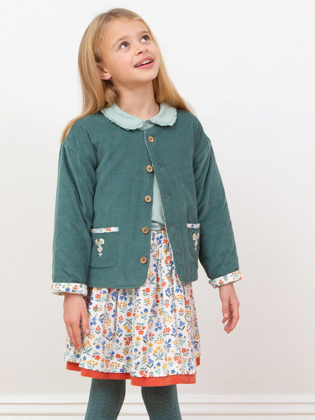 Fairy flowers quilted jacket