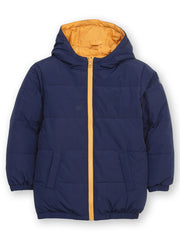 Classic reversible cocoon coat