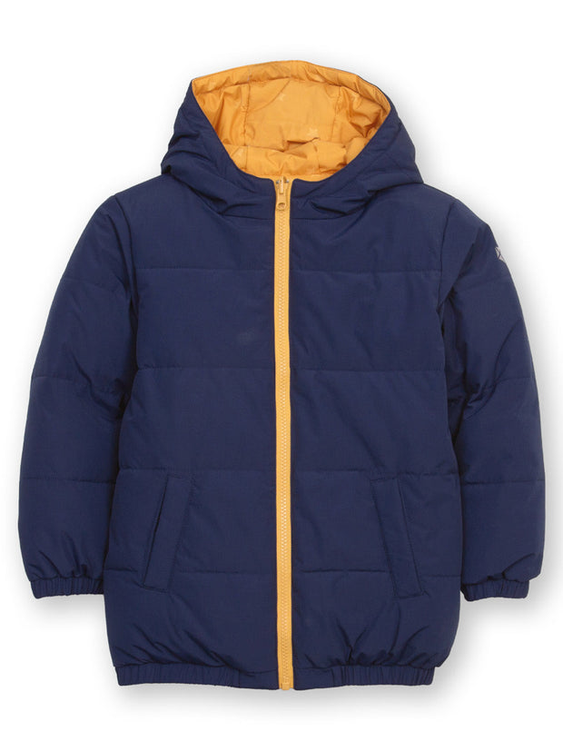 Classic reversible cocoon coat