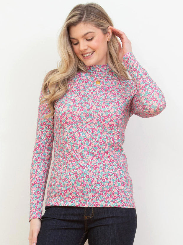 Bagber Turtle Neck Jersey Top Ditsy Tales