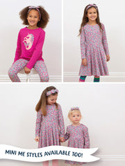 Bagber Turtle Neck Jersey Top Ditsy Tales