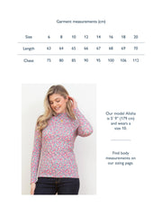 Bagber Turtle Neck Jersey Top Ditsy Tales