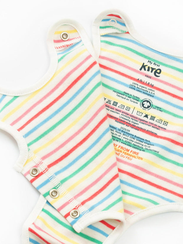 My First Vest Rainbow Stripe