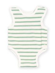 My First Vest Sage Stripe