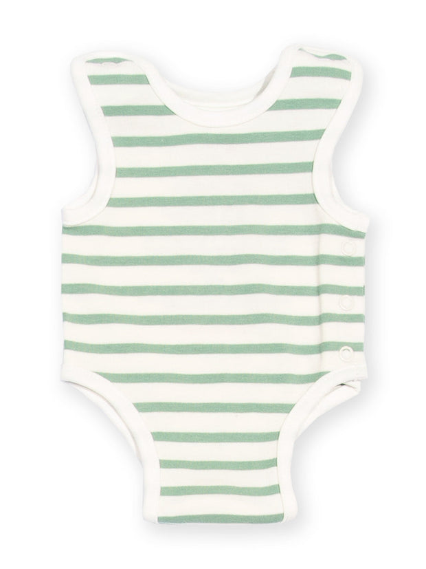 My First Vest Sage Stripe