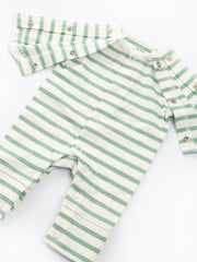 My First Sleepsuit Sage Stripe