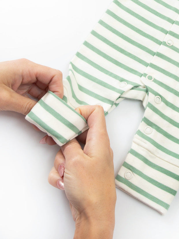 My First Sleepsuit Sage Stripe