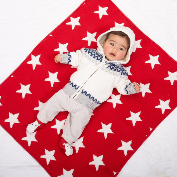 Baby in velvety bear joggers