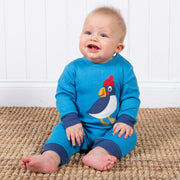 Baby in puffling romper