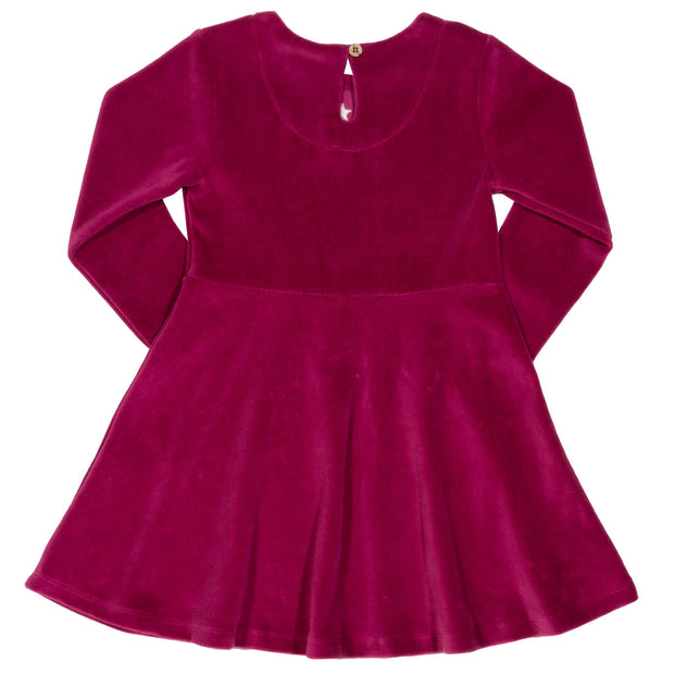 Flat shot of velvety skater dress