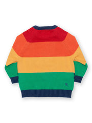 Kite - Boys organic sunset sheep jumper rainbow - Appliqué design - Midweight knitwear
