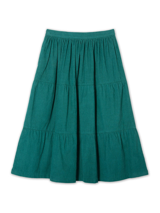 Cord shop tiered skirt