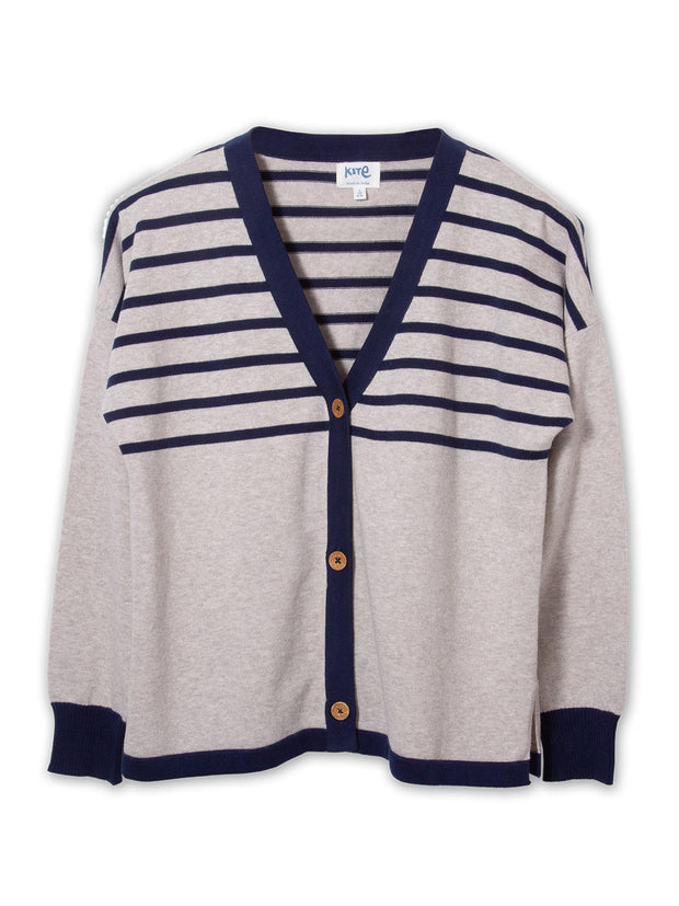 Sandbanks knit cardigan oatmeal marl