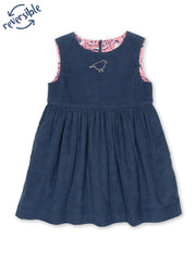 Kite - Girls organic cotton garden birds dress - Sleeveless