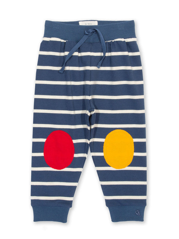 Kite - Boys organic cotton stripy joggers navy - Elasticated waistband