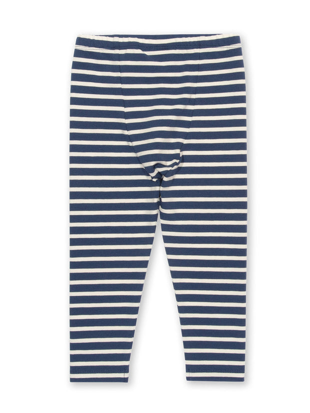 Stripy leggings navy